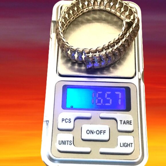 Milor Italy Sterling Silver Bracelet Basketweave Link 16.5 gr - Picture 14 of 14